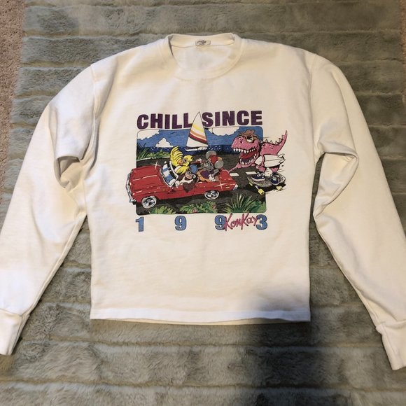 Brandy Melville Sweaters - BRANDY MELVILLE JOHN GALT LONG SLEEVE SWEAT-SHIRT CHILL SINCE 1993 - ONE SIZE